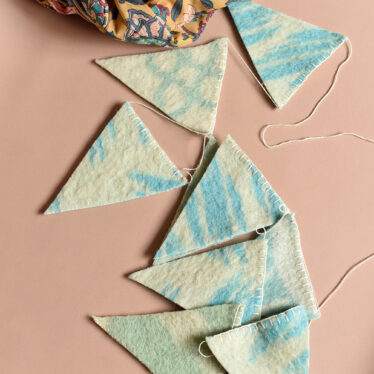 Wimpelkette Wolldecke Handmade Sep7ember