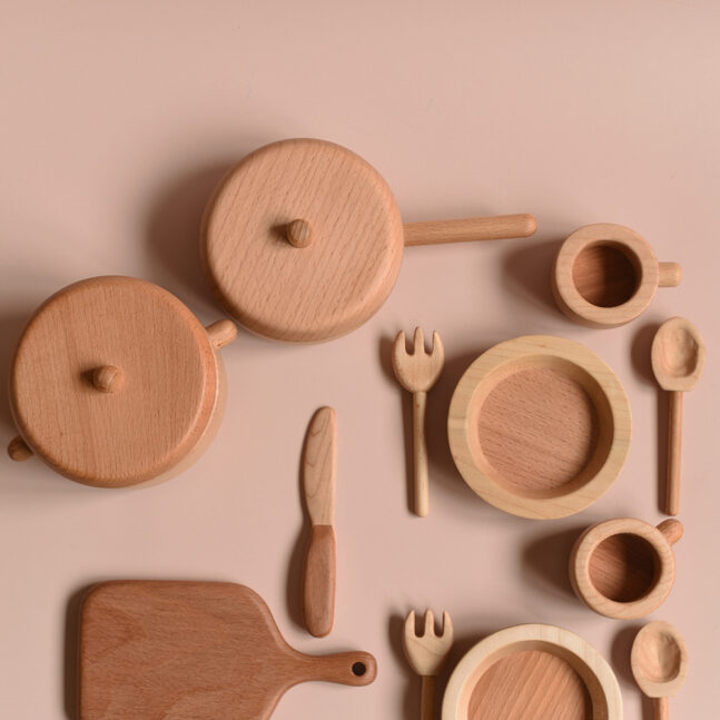 Accessoires de cuisine en bois par Tateplota
