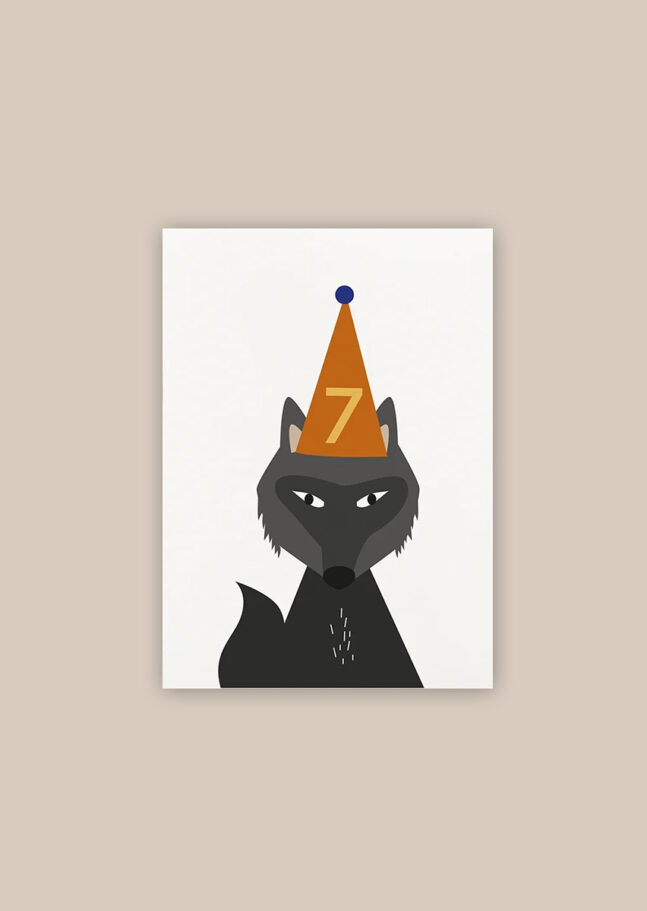 Paperwork carte anniversaire animaux de la forêt illustration papier