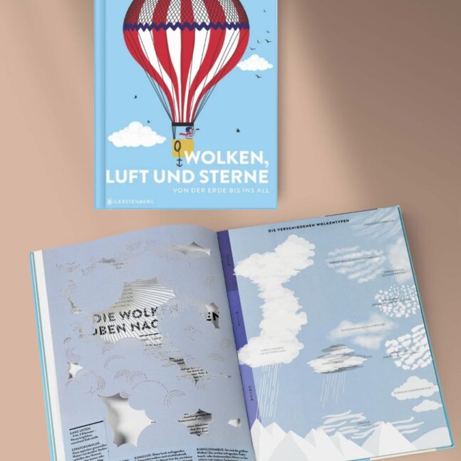 Bilderbuch Wolken, Luft und Sterne; Autorin Hélène Druvert, Gerstenberg Verlag