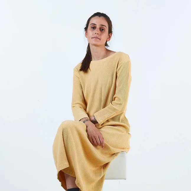 Robe Orchidee Dress von Poudre Organic in Farbe Sahara Sun