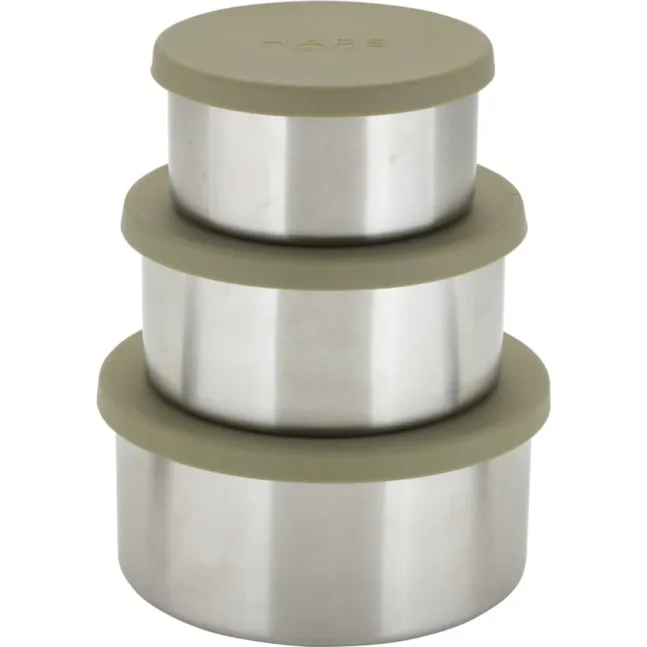 Trio en acier Small Ocean et Olive par Haps Nordic