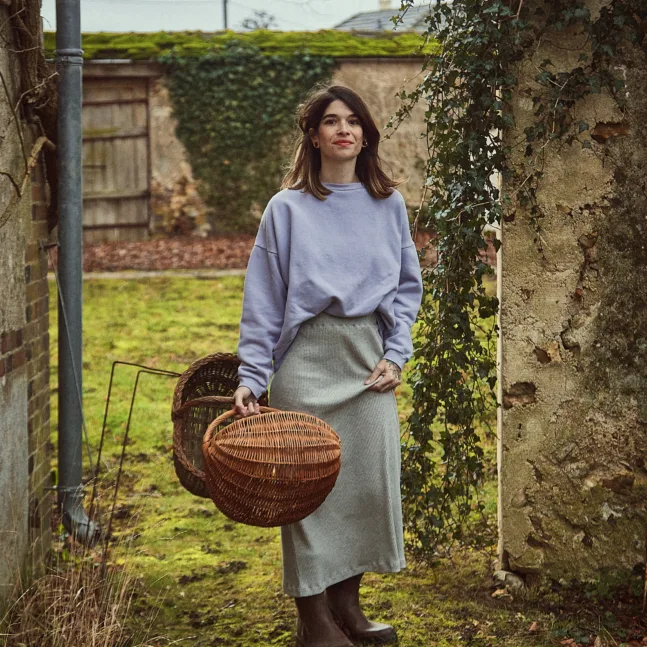 Sweatshirt Acentra en Lavender Aura par poudreorganic