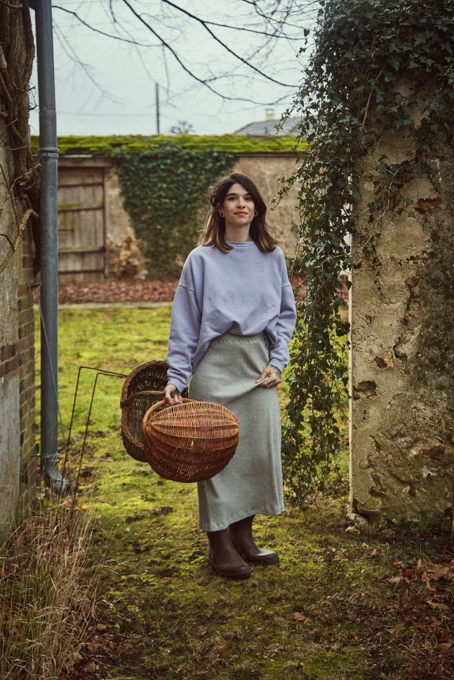 Sweatshirt Acentra in Lavender Aura von poudreorganic