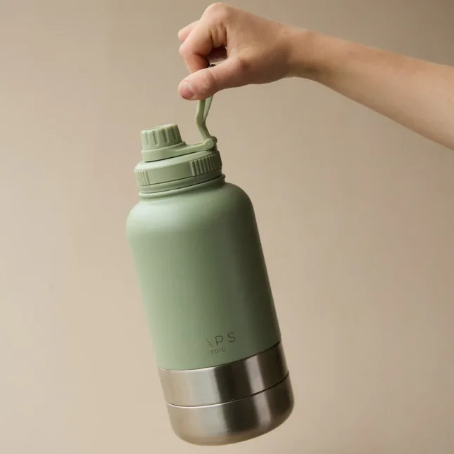 Water Bottle in Minty und Midnight Blue von Haps Nordic