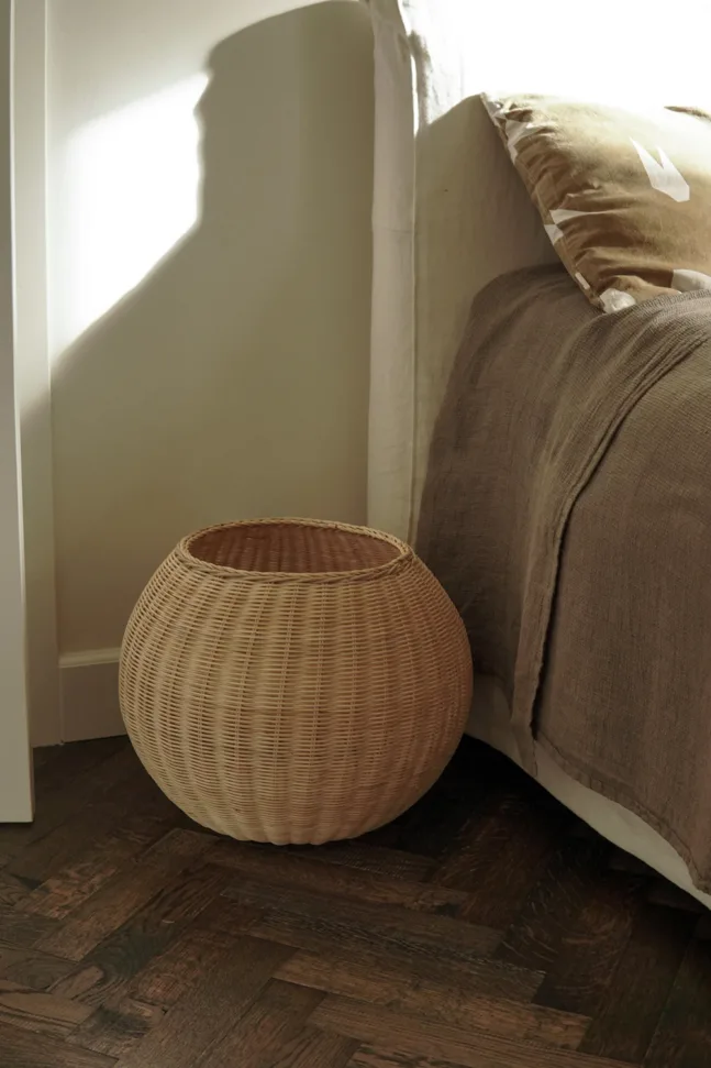 Grand Panier rond en rotin par Sisi House of Style