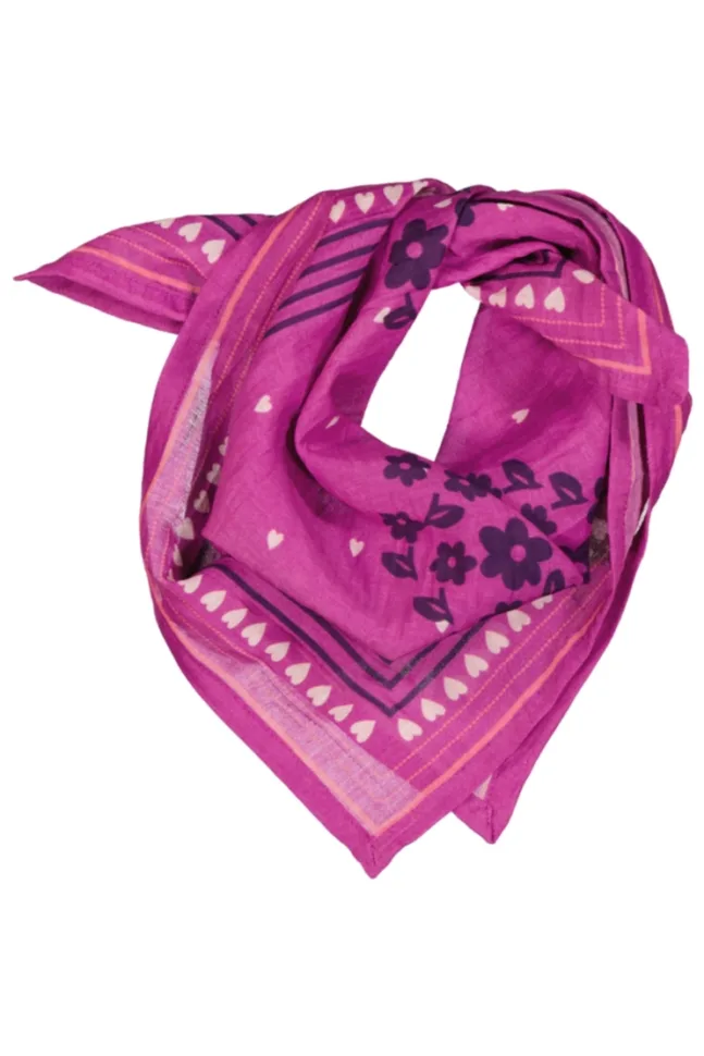 JADE Schal Gross in Rosa, Violett und Grün von Frangin Frangine