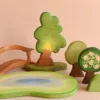Apfelbaum, Brücke, Teich, Eiche von Ostheimer.Seidenkinder