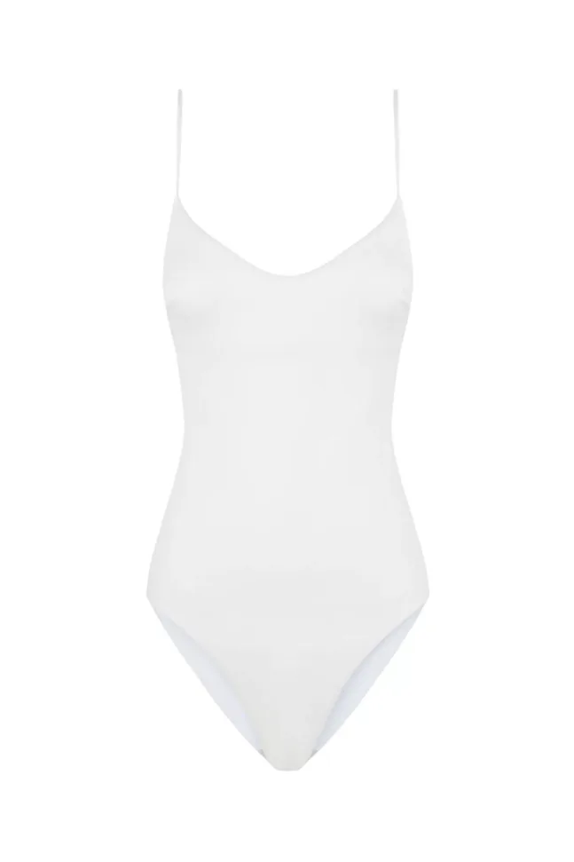Aridane eco swimsuit in Foam und Black von NOW_THEN