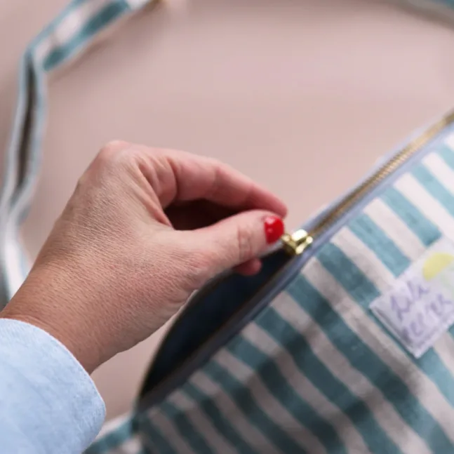 Shoulder bag Stripe Rose Blue von Lili Pepper