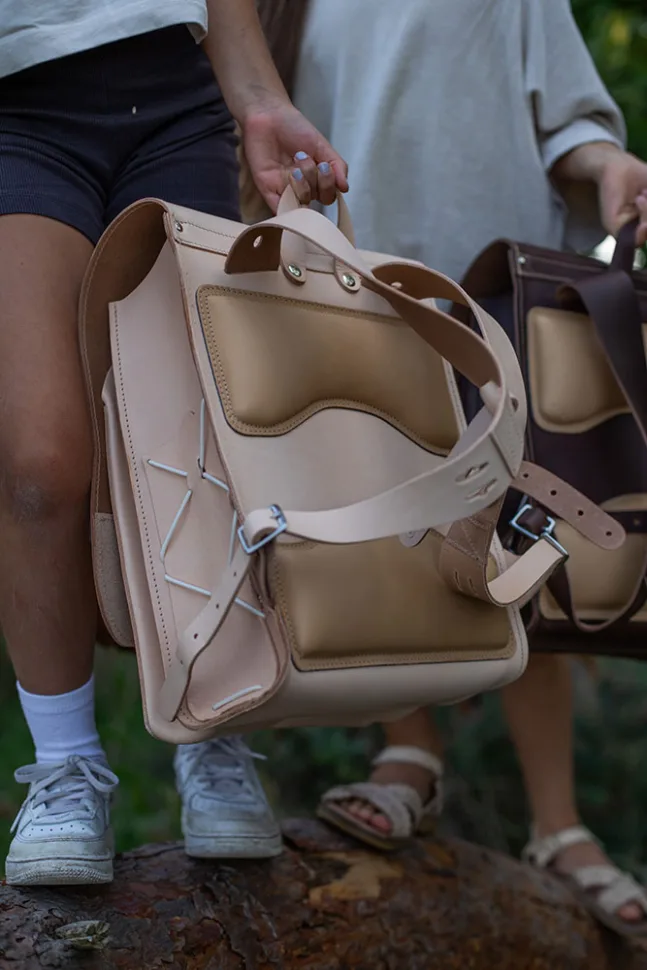 Leder Schultasche KOMPAKT von hukkepack