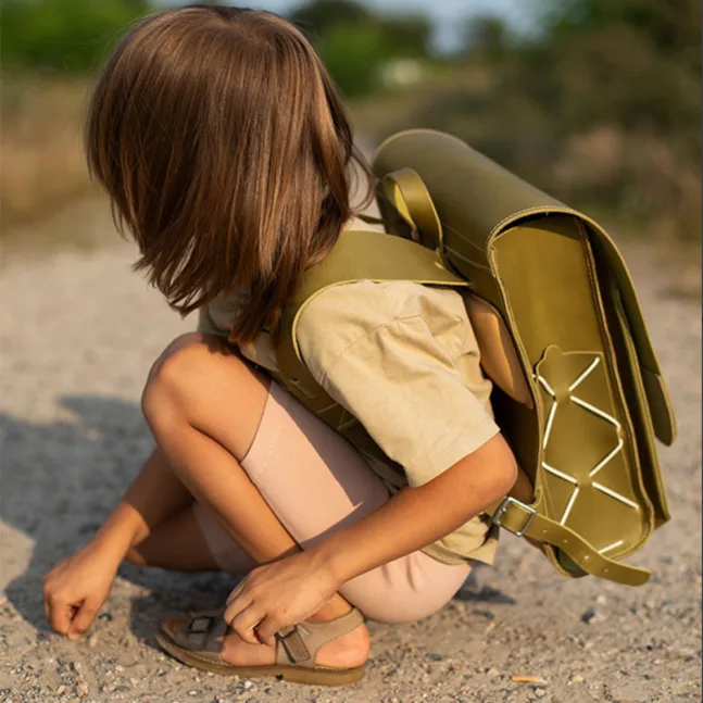 Leder Schultasche KOMPAKT von hukkepack