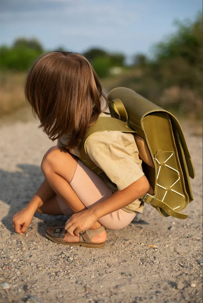 Leder Schultasche KOMPAKT von hukkepack