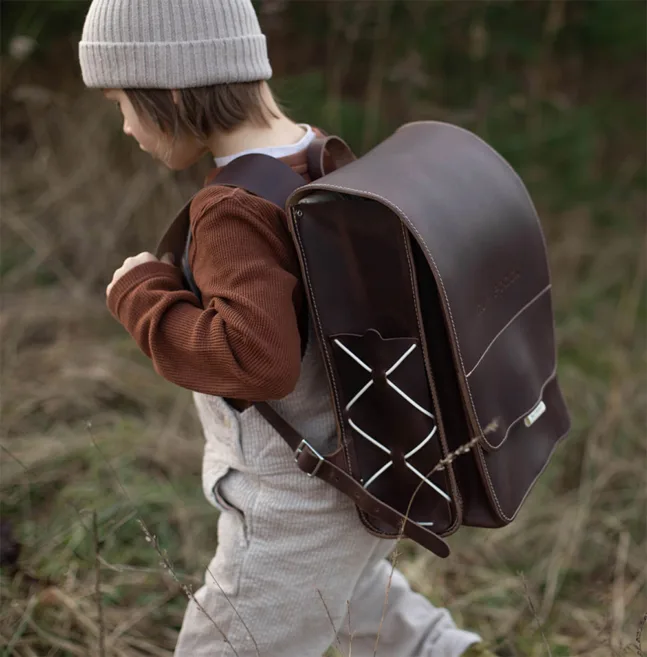 Leder Schultasche KOMPAKT von hukkepack