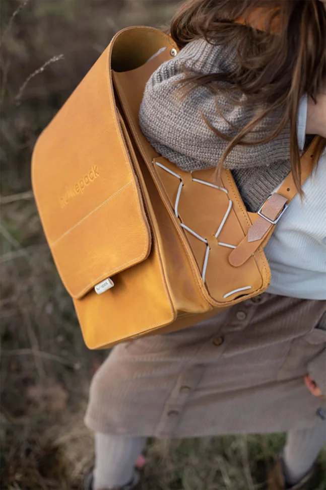 Leder Schultasche KOMPAKT von hukkepack