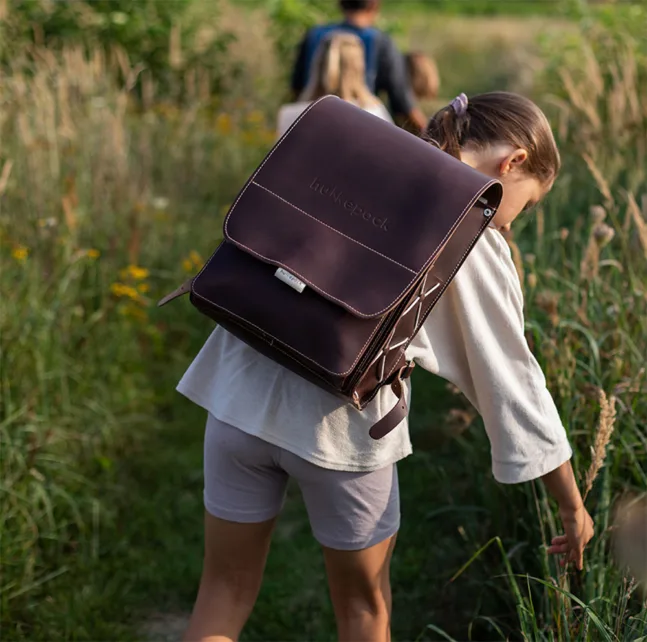 Leder Schultasche KOMPAKT von hukkepack