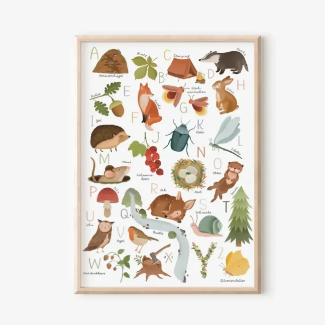 Poster - Forest ABC/Alphabet von Tilda & Theo