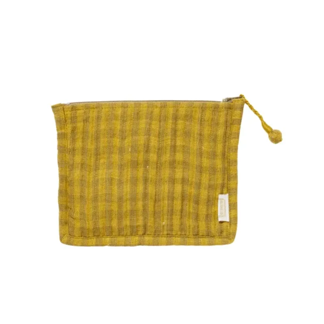 Klein Pouch "Olive Vichy" von Bonheur du Jour Paris