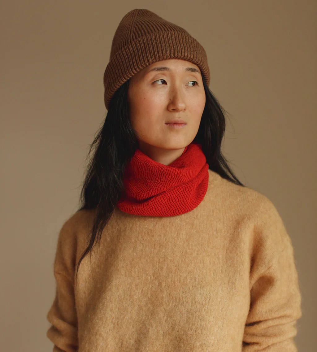 BEANIEFONZIEADULTMOCHA_TUBESCARFRED Adult Beanie in vielen Farben von HVID