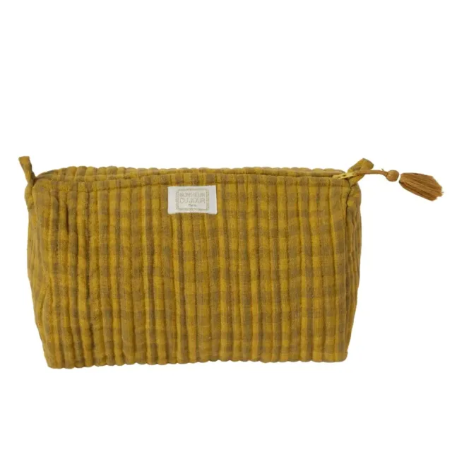 Toiletry bag "Olive und Grün Vichy" von Bonheur du Jour Paris