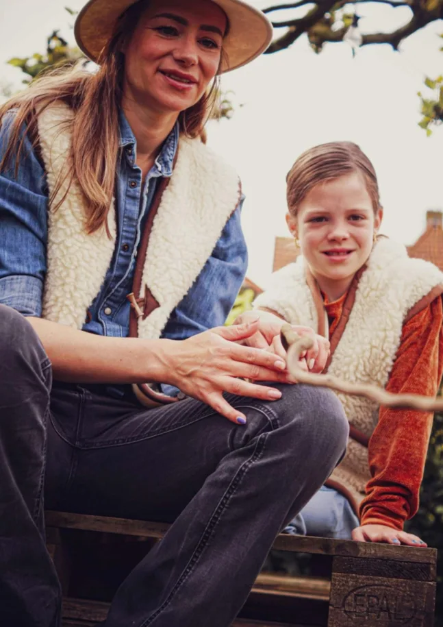 Bodywarmer aus 100% Schafwolle in Flat white von We Are Wovens