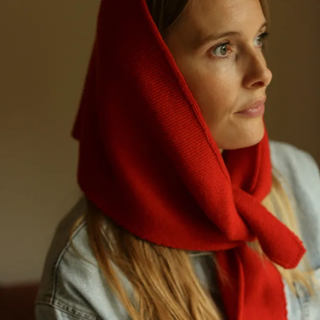 SCARF JOSEPHINA RED HVID