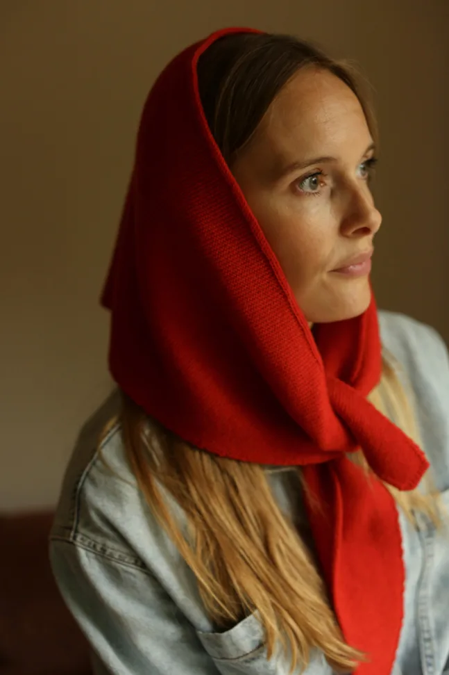 SCARF JOSEPHINA RED HVID