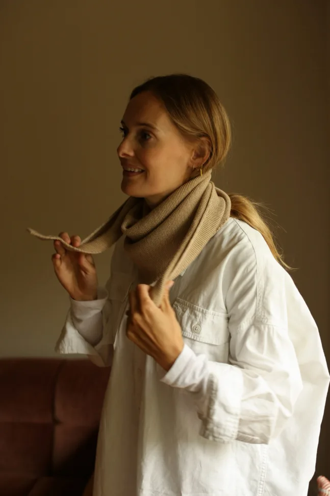 SCARF JOSEPHINA SAND HVID