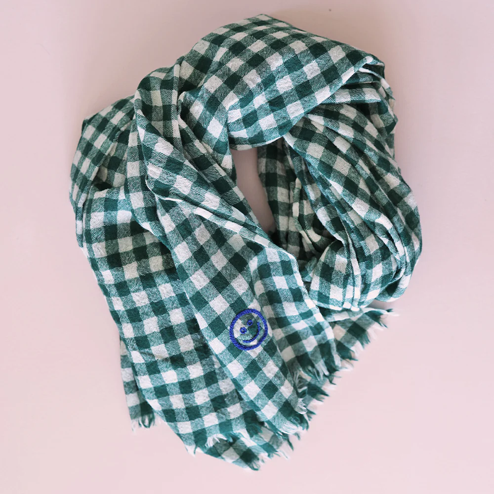 LP-2792-Check-Forest-Wolle-Schal-Woolen-scarf-Lili-pepper-1 Schal aus reiner Wolle im grünen Karo von Lili Pepper