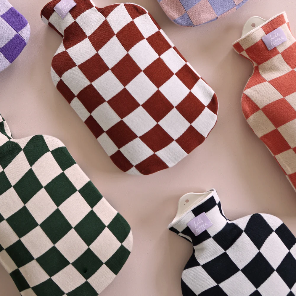 Mood-1-Waermeflasche-Lili-Pepper-Bettflasche-5 Wärmeflasche Check Green Rose von Lili Pepper