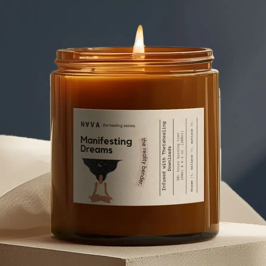 cf0e607faf5e94bd05f7a69f021e9ff45efd2e7b24639c8e6e7061fba5662166 Manifester ses rêves – Bougie artisanale à la cire de soja biologique par NAVA
