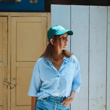 CARVI SHIRT Rayures Bleues von poudreorganic